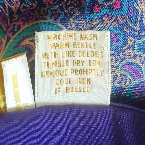 VINTAGE VICTORIA'S Secret Gold Label Satin Wrap Pajama Top Indie Sleeze S - Picture 4 of 5